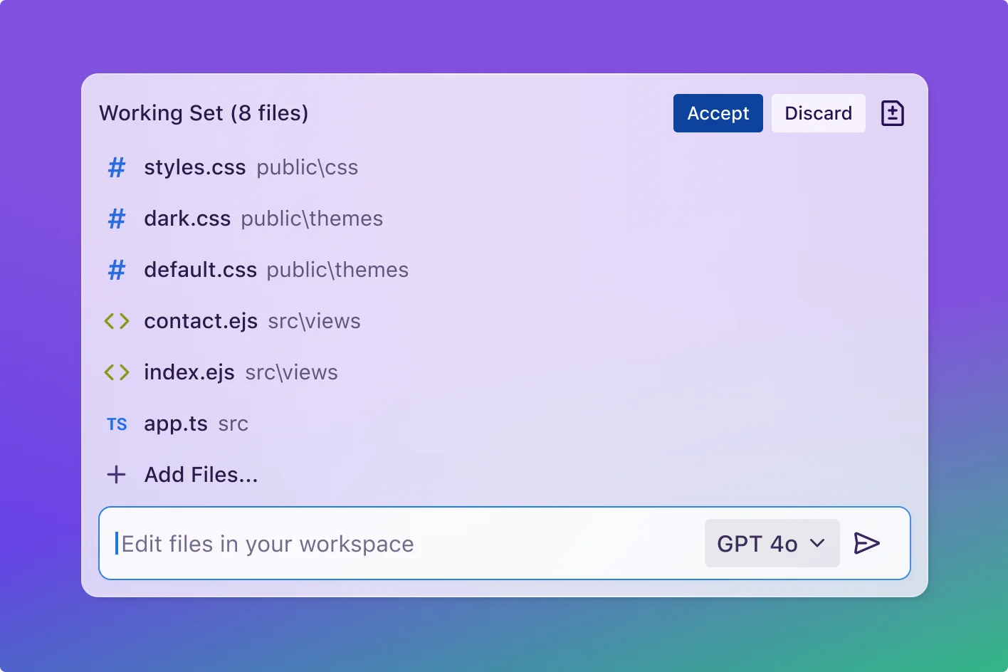 GitHub Copilot including multiple files in a working set